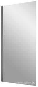 Душевая перегородка, неподвижная, 96x190 см, профиль черный матовый, стекло прозрачное QuickNano ZZ Vegas Glass EAF EAF LUX 96 02М 01/QuickNano