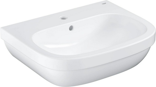 Раковина подвесная 59,5x48,2 см, 1 отверстие под см-ль, цв. белый, ZZ Grohe Euro Ceramic 39335000