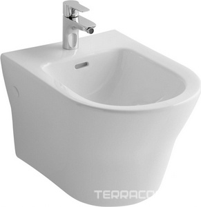 Биде подвесное 400х550хh330мм,  с 1 отв.д/смесит., с переливом, CeFiONtect,  ZZ Toto MH BW10045G1#XW