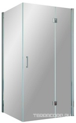 Душевое ограждение AFP-Fis, 80x80x1900 мм, профиль матовый хром, стекло сатин, БЕЗ поддона ZZ