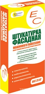 ЕС Штукатурка фасадная машинного нанесеня 25 кг,  ( под заказ кратно поддонам) Екатеринодарские смеси EC Штукатурка ЕС HFMN/25