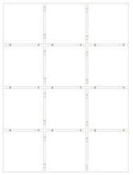 Конфетти белый блест.(полотно из 12 частей 9.8x9.8) 29.8х39.8