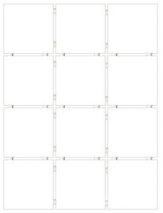 Мозаика Kerama Marazzi Конфетти  белый блест.(полотно из 12 частей 9.8x9.8) 29.8х39.8 Белый 