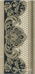 Бордюр Даниэли черный орнаментXX|14.5x30