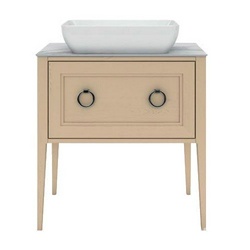 Тумба PLAZA Classic, напольная 80см, 1 выдвижной ящик+1 внутренний ящик, высота 810 мм, цв.капучино XX