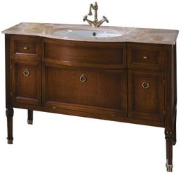 Тумба напольная под раковину 119хh83х56см, (без столешницы, раковины), цвет черешня антиквар., (фурнит.бронза), Loira Z XXZ