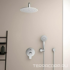 Душ верхний, стационарный, круг d250мм, G 1/2, полированная нерж. сталь, IdeaRain ZZ Ideal Standard IdealRain B0384MY