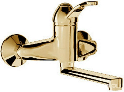 Смеситель для кухни, настенный (цв. золото)  ZZ 3M Miss 1630  DD