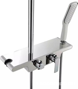 Душевая стойка для ванны, верхний душ, ручной душ, поворотный излив, хром Lemark Tropic LM7006C
