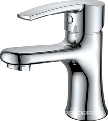 Смеситель для раковины, высокий, без донного клапана, цв. хром XX