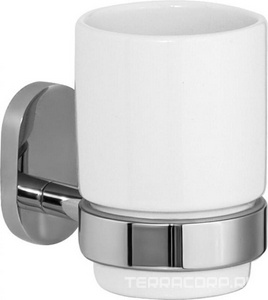 Cтакан подвесной для ванной, одинарный, цв.хром XX Fora Real BR044