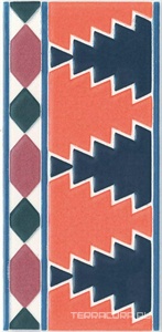 Керамическая плитка Kerama Marazzi  Алькасар дек. стена 7,4х15 ZZ Синий