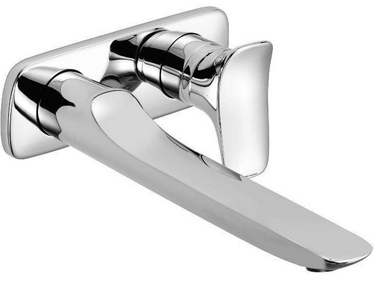 Смеситель для раковины  однорычажный встраив. в стену на 2 отверстия, излив 226 мм, внеш.часть (БЕЗ внутр.арт.38243 ) ZZ Kludi Ambienta 532450575