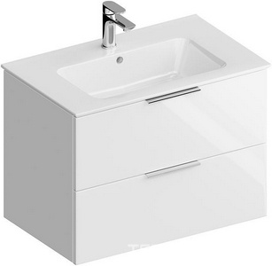 Тумба подвесная "PIANO" -75 см, с 2 выдвижных ящика, БЕЗ раковины, цв. белый Kerama Marazzi Piano PI.F.75\WHT