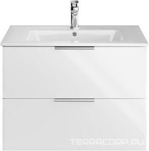 Тумба подвесная "PIANO" -75 см, с 2 выдвижных ящика, БЕЗ раковины, цв. белый Kerama Marazzi Piano PI.F.75\WHT
