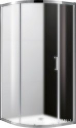 Душевой уголок (980-1005)-(980-1005)х1950, 1/4 круга, (стекло прозр.Punto-рифленное 6мм, фурн.цв.хром), Molveno ZZ