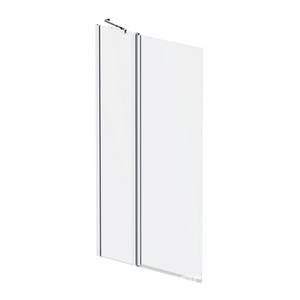 Душевая шторка на борт ванной 80х140 см, поворотная,стекло прозрачное, пофиль хром, ZZ AMPM Gem W90BS-D3W5-140CT