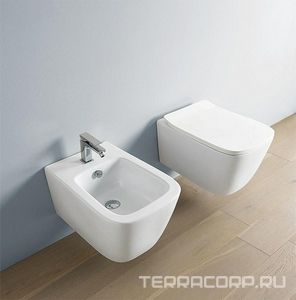 Биде подвесное 36х52см, крепёж в компл., (цв.matt white),  ZZ ArtСeram A16 ASB001 05;00