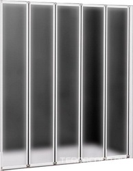 Шторка на ванну 1200хh1400мм, складная, 5 секций, Правая, (стекло рифленое Punto 4мм, профиль цв.серый), Relax ZZ