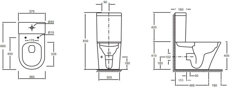 Бачок для унитаза RODIN+,  2,6/4 Л, нижняя подводка, белый Jacob Delafon Rodin+ ETAB232-00