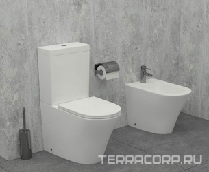 Бачок для унитаза RODIN+,  2,6/4 Л, нижняя подводка, белый