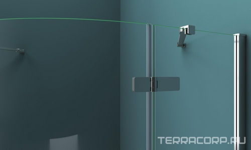 Душевое ограждение 900x900x1950 мм, 2 распашных двери, 2 неподвижных секции, (стекло прозрачн.6 мм, фурн.цв.хром),  ZZ BelBagno Kraft KRAFT-R-2-90-C-Cr