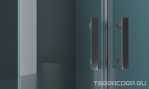 Душевое ограждение 900x900x1950 мм, 2 распашных двери, 2 неподвижных секции, (стекло прозрачн.6 мм, фурн.цв.хром),  ZZ BelBagno Kraft KRAFT-R-2-90-C-Cr