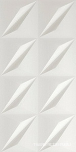Керамическая плитка Atlas Concorde Italy 3D Wall Design 3D Flash White Matt 40x80 ZZ Белый 