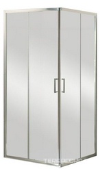 Душевой уголок 900х900хh1850мм, квадрат, (стекло рифленое Punto 5мм, фурн.цв.хром), Uno ZZ