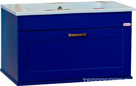 Тумба подвесная для комплекта Sanflor  75, подвесная, индиго, БЕЗ раковины, ZZ Sanflor Ванесса C000005881 /к.т.397325