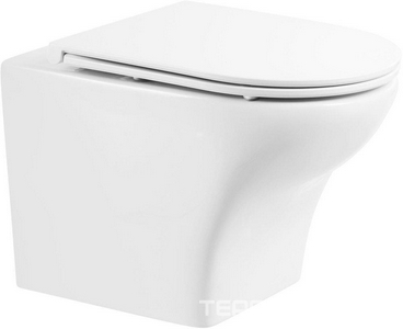 Унитаз подввесной, безободковый, 520х360х380мм, крепёж в компл.,  ZZ BelBagno Kraft BB064CHR