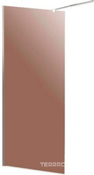 LIBERTA-L-1-110-BR-Cr Душевая перегородка с односторонним входом, стекло бронза, профиль хром, 1100x1950 мм | ZZ