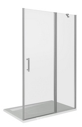 Душевое ограждение "MOKKA" WTW-140-C-WE 1400 мм (для Г-образного или как дверь в нишу) проф.алюминий белый, прозрачн.стекло, БЕЗ поддона, БЕЗ боковой