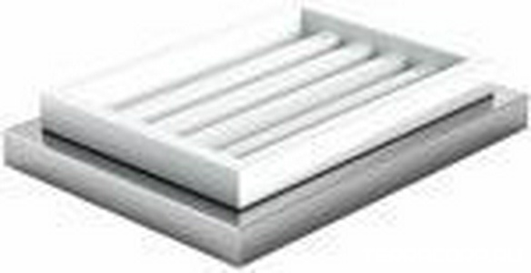 Мыльница настольная на мелалл.подставке, (цв.хром, керамика),  ZZ IBB Xoni XO 21 CRO