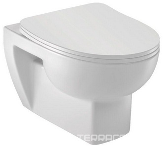 Унитаз подвесной 540x400x365, безободковый, БЕЗ крышки,XX Jacob Delafon Odeon Up E4570-00