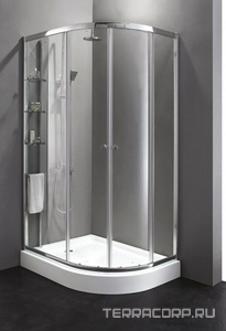 Душ.уголок 1200х1000хh2000мм, R550, ассиметричный, 2 раздвижн.двери с 2 непод.сегм, Левый, полки слева, вход 530мм,(ст.проз,6мм,фурн.цв.хром), ZZ Cezares Anima ANIMA-W-RH-2-120/100-C-Cr-L