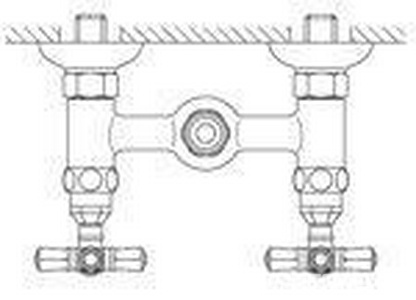 Смеситель для душа (выход воды 3/4 и 1/2), (цв. бронза),  ZZ Nicolazzi Teide Four 1925 BZ 45