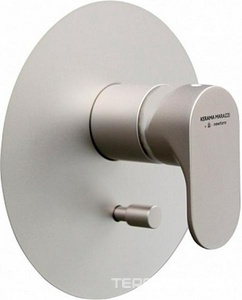 Встроенный однорычажный смеситель  для душа с переключателем на два потока, титановый атласный ZZ Kerama Marazzi OLE 69470EKM.M0.070