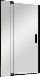 Дверь для душа в нишу, 912-1012хh2000мм, распашная с неподв.сегментом, правая/левая, (стекло 8мм, тонированное, фурн.цв.черный матовый), Extra Vincea Exrta VDP-1E9010CGB