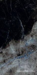 Керамогранит WIFI Ceramics Luxury Stone Vast Night Black 75x150 Черный 