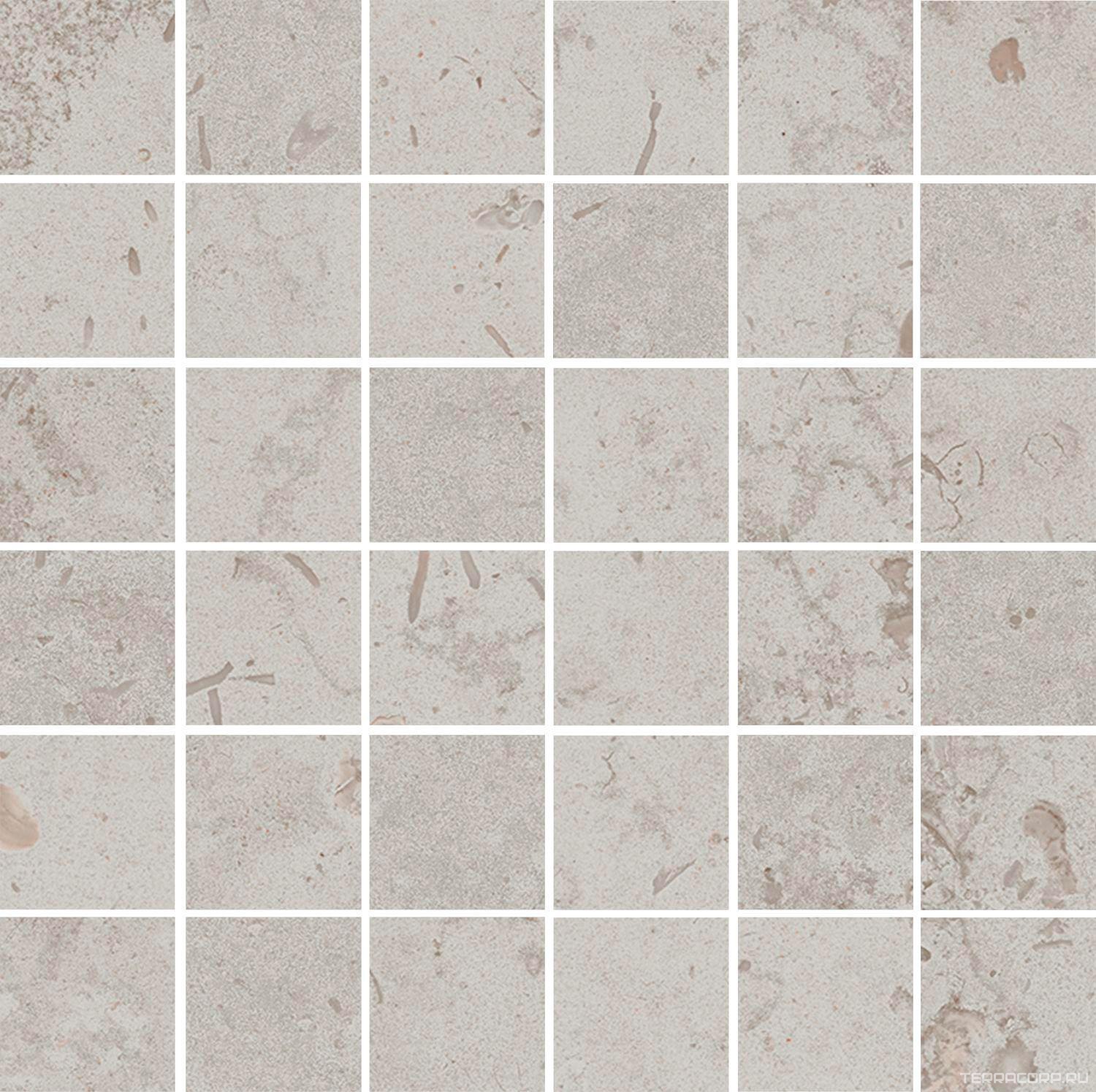 Керамогранит Kerama Marazzi Лаймстоун Декор Про серый светлый матовый мозаичный 30х30 Серый, фото 6