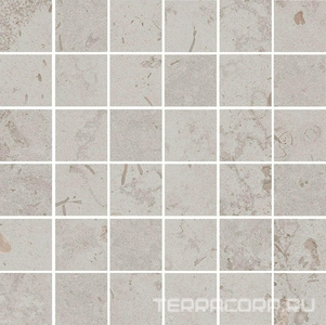 Керамогранит Kerama Marazzi Лаймстоун Декор Про  серый светлый матовый мозаичный 30х30 Серый 