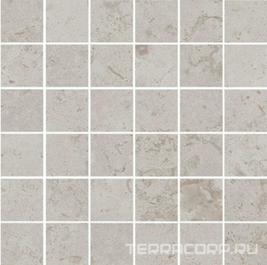 Керамогранит Kerama Marazzi Лаймстоун Декор Про  серый светлый матовый мозаичный 30х30 Серый 