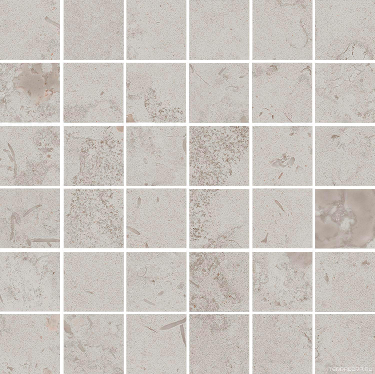 Керамогранит Kerama Marazzi Лаймстоун Декор Про серый светлый матовый мозаичный 30х30 Серый, фото 4
