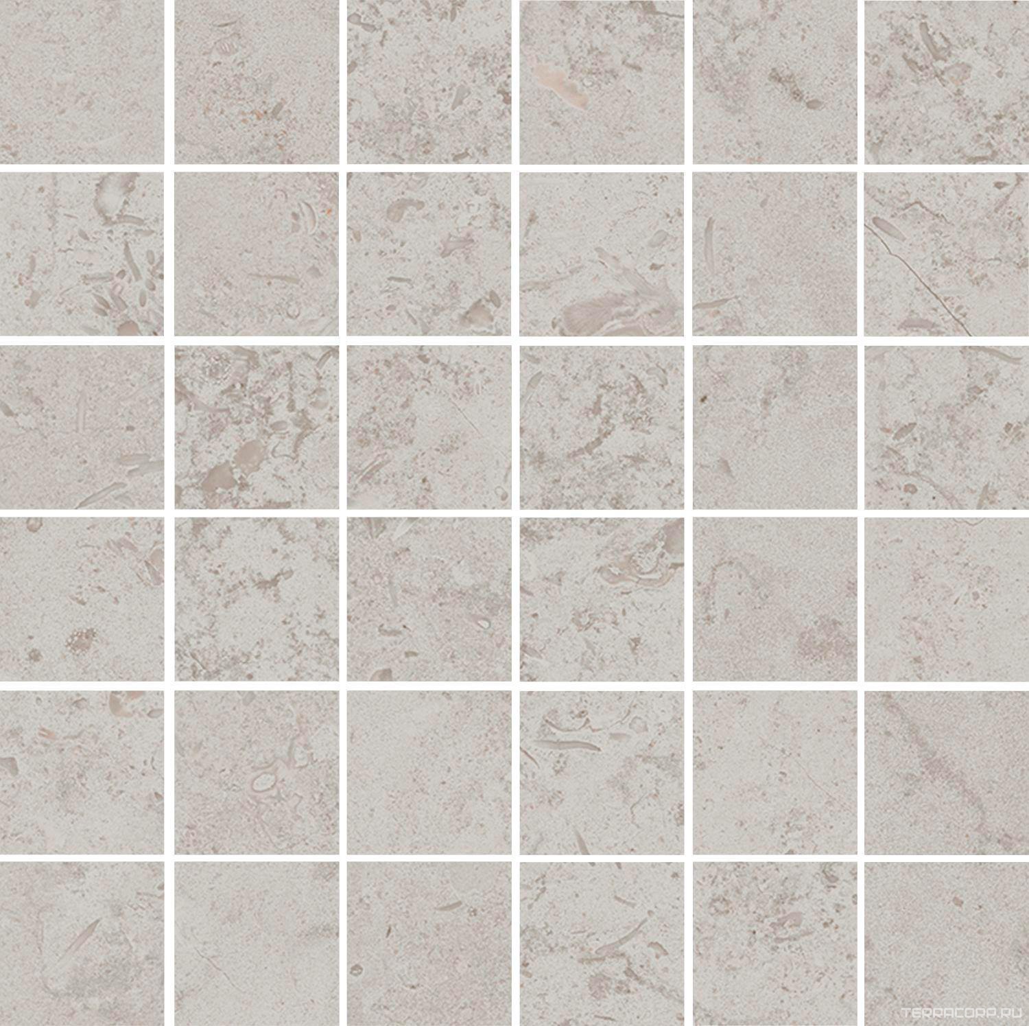 Керамогранит Kerama Marazzi Лаймстоун Декор Про серый светлый матовый мозаичный 30х30 Серый, фото 5