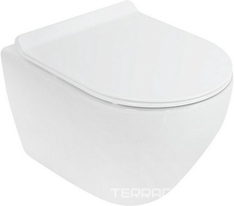 Унитаз подвесной, безободковый 370х505мм, (без сиденья),  Cezares Stylus CZR-513-TH-R