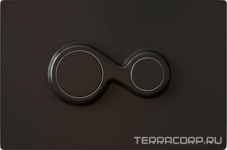 Клавиша двойного смыва, для инсталляции д/унитаза, (пластик цв.черный матовый),  ZZ ArtСeram Monet 701.000.17