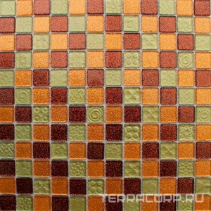 Мозаика Мастера Керамики Glass Мозаика F18.48.55 (чип 23x23) 30х30 Комбинированный 