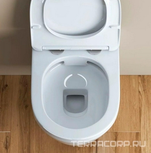 Унитаз подвесной, безободковый, 524x366x345мм, сиденье с микролифтом в компл.,  BelBagno Loto BB070CHR/SC