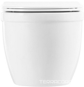 Унитаз подвесной, безободковый, 524x366x345мм, сиденье с микролифтом в компл.,  BelBagno Loto BB070CHR/SC